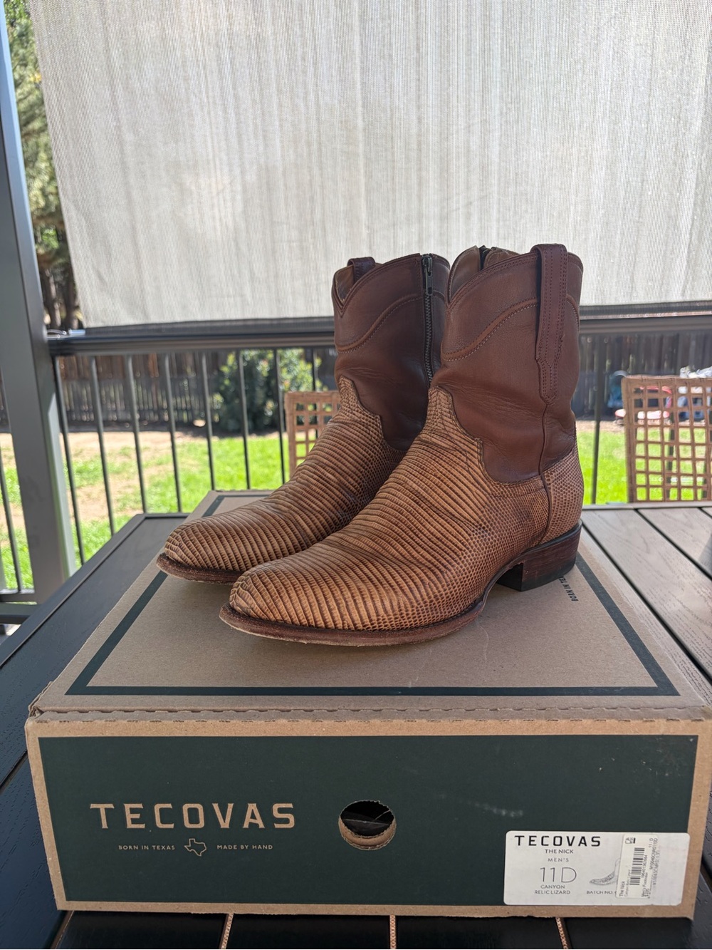 Tecovas Men’s Size 11D. Lizard skin WITH MATCHING BELT!
